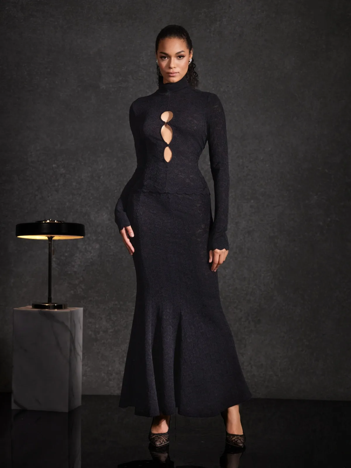 Belgin Cutout Lace Skirt Set sold by Mew Mews