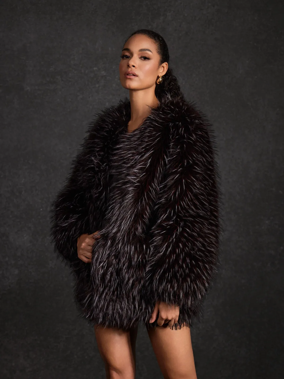 Belden Faux Fur Coat sold by Mew Mews