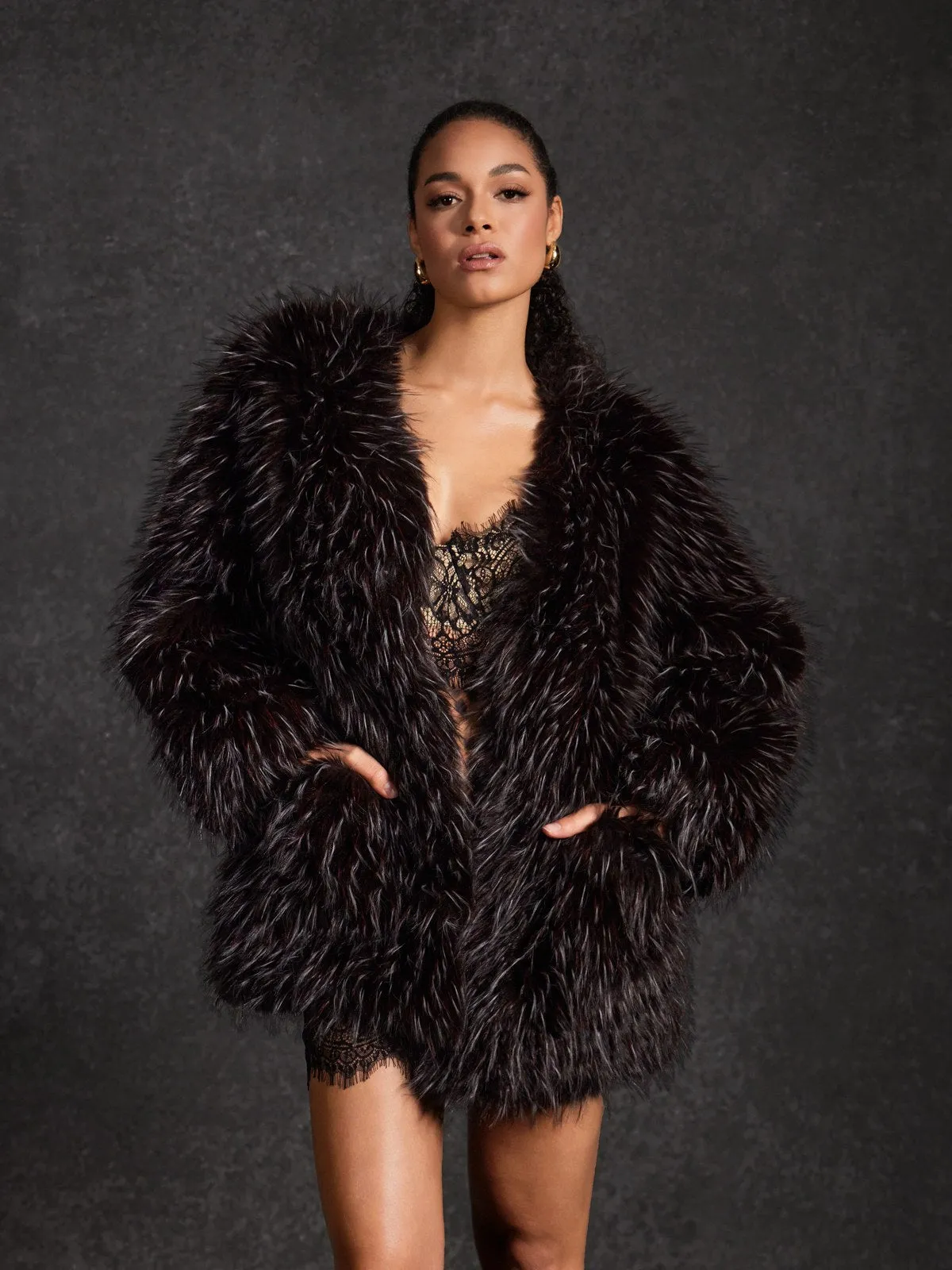 Belden Faux Fur Coat sold by Mew Mews product image thumbnail 4