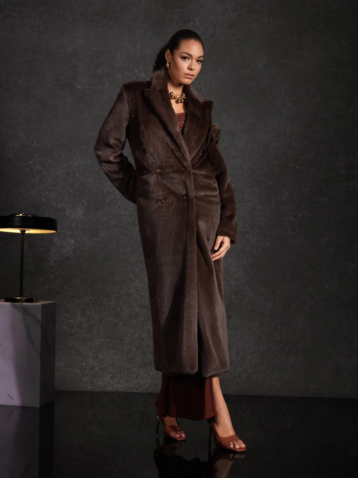 Belay Faux Fur Flower Coat sold by Mew Mews product image thumbnail 4