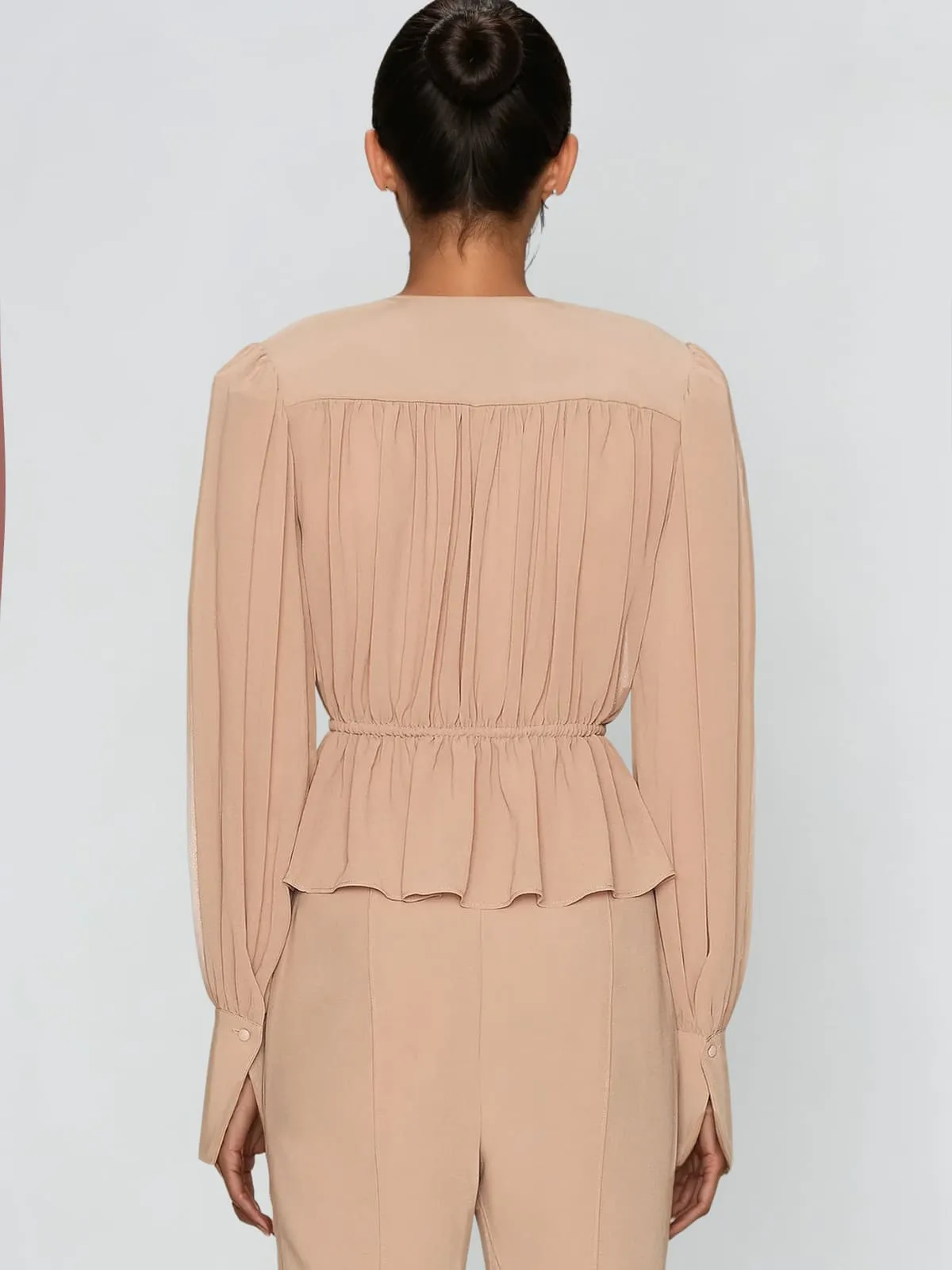 Ulvira Plunge Neck Ruffle Top sold by Mew Mews product image thumbnail 4