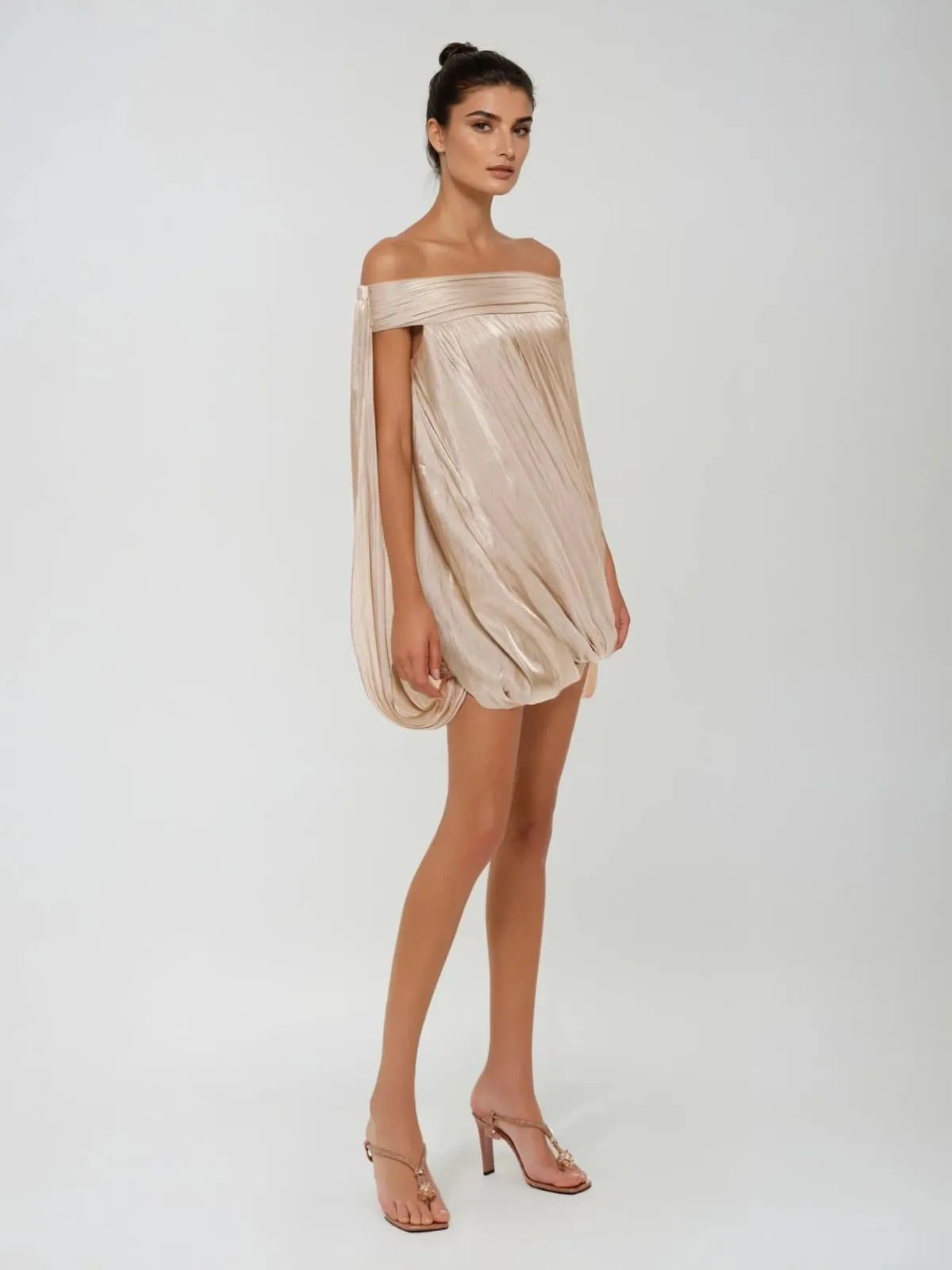 Teryx Off Shoulder Ruched Mini Dress sold by Mew Mews product image thumbnail 4