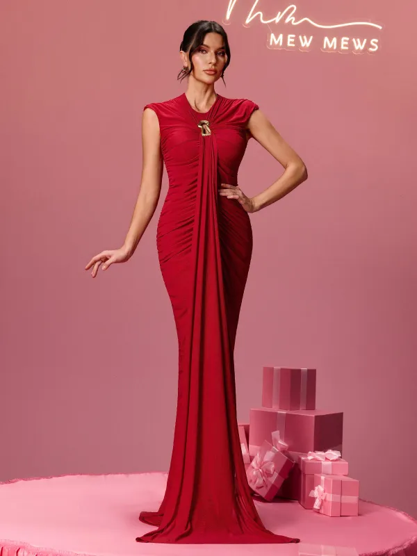 Drosyne Sleeveless Draped Maxi Dress sold by Mew Mews