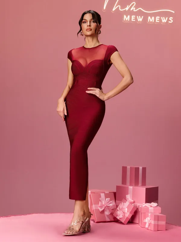 Alexiroe Short Sleeve Bodycon Bandage Dress sold by Mew Mews