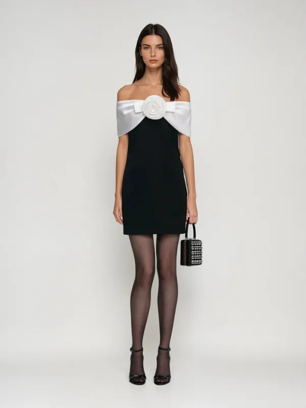 Poryxel Off Shoulder Flower Mini Dress sold by Mew Mews