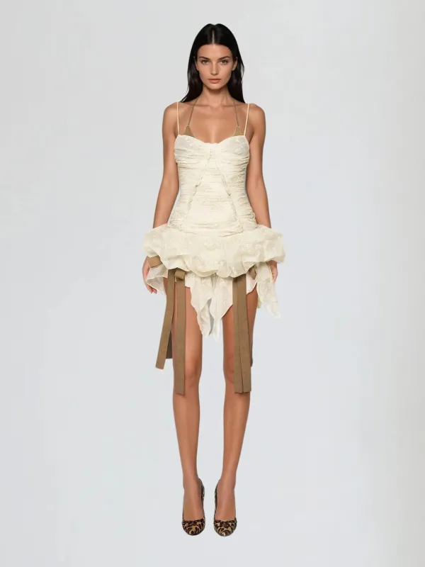 Fynora Halterneck Mini Dress sold by Mew Mews