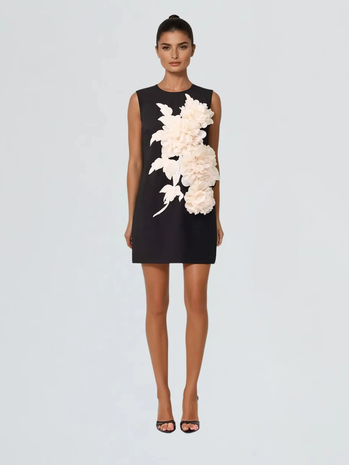 Exvila Sleeveless Flower Mini Dress sold by Mew Mews
