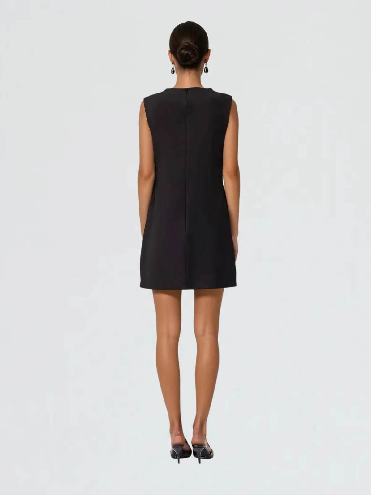 Exvila Sleeveless Flower Mini Dress sold by Mew Mews product image thumbnail 4