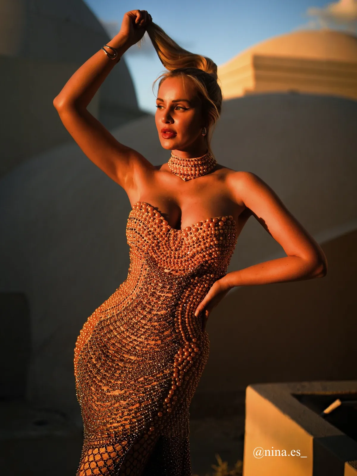 Aryxia Crystal Fringe Chain Mini Dress sold by Mew Mews product image thumbnail 4