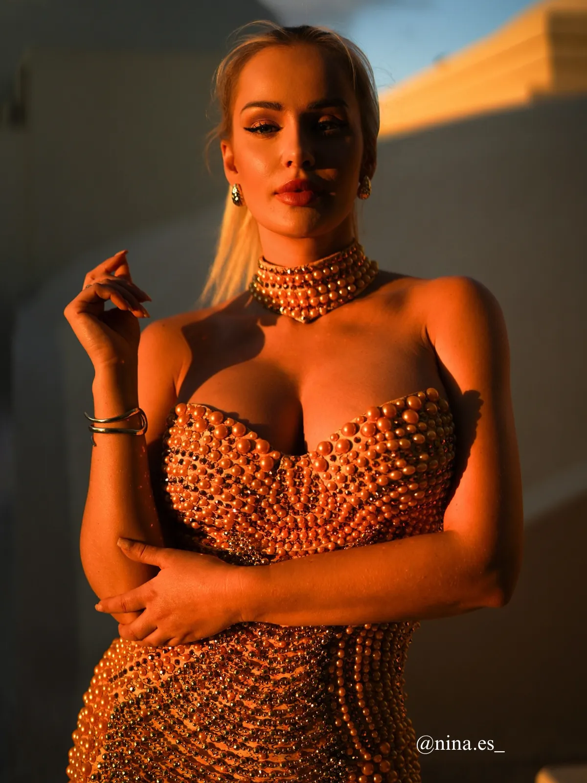 Aryxia Crystal Fringe Chain Mini Dress sold by Mew Mews product image thumbnail 5