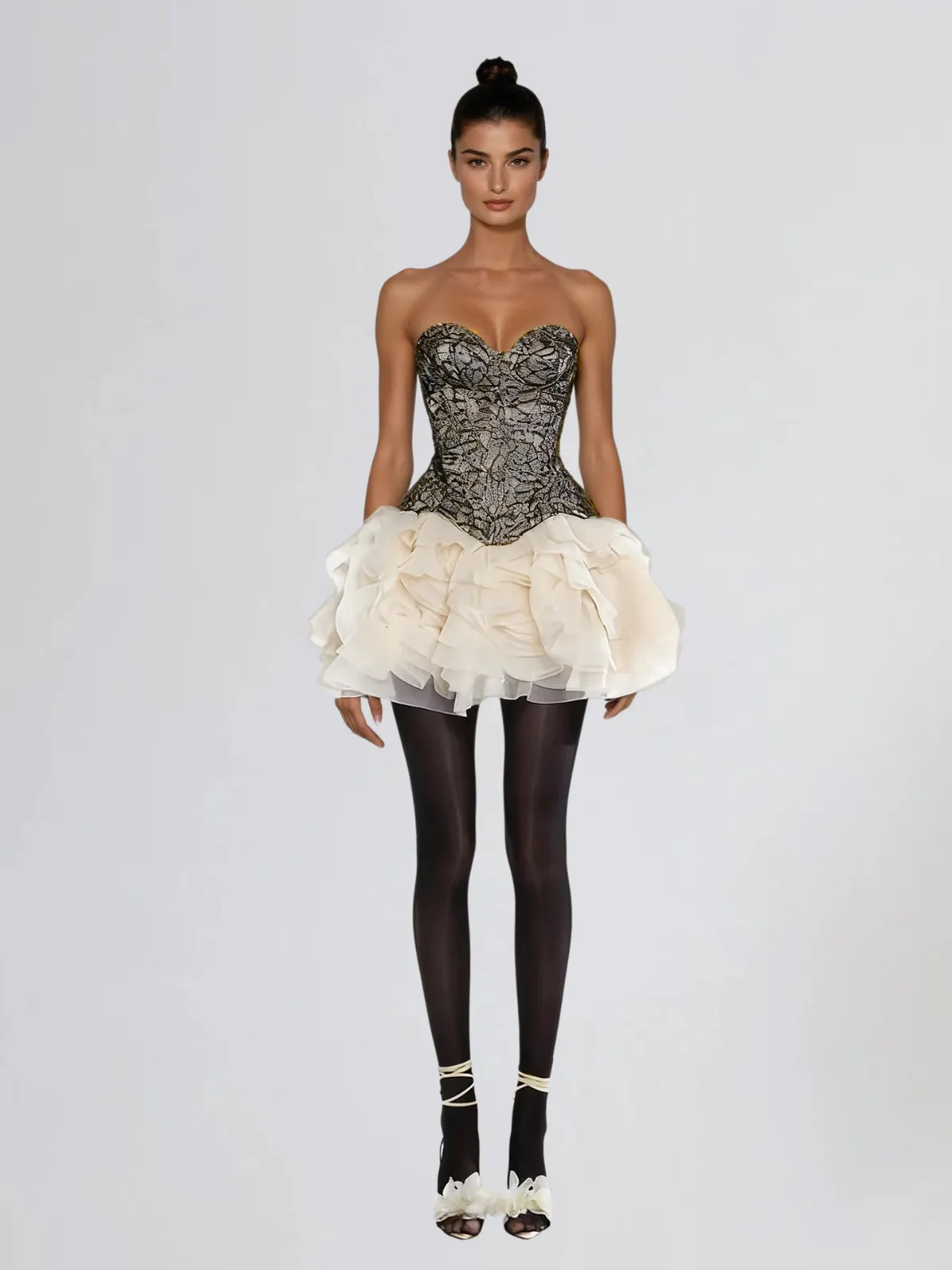 Klyvora Strapless Lace Up Tulle Skirt Set sold by Mew Mews