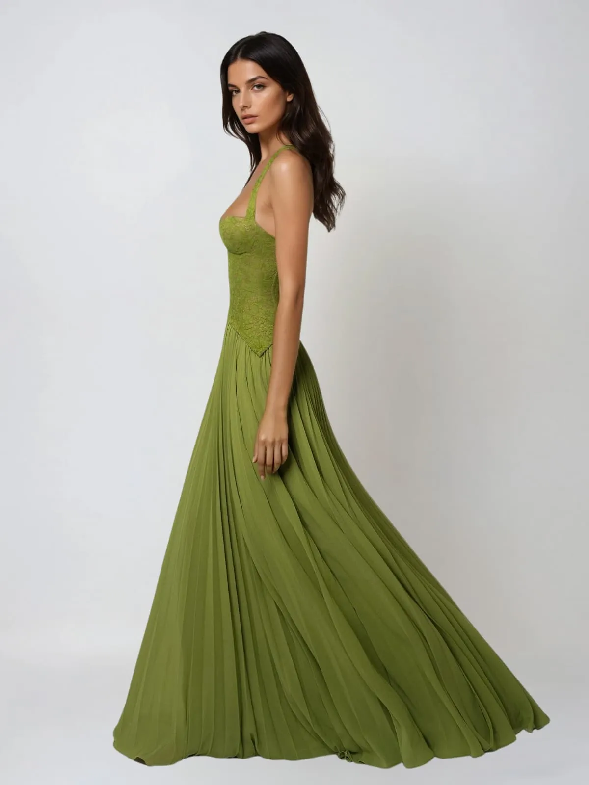Velyxen Halterneck Pleated Maxi Dress sold by Mew Mews product image thumbnail 3