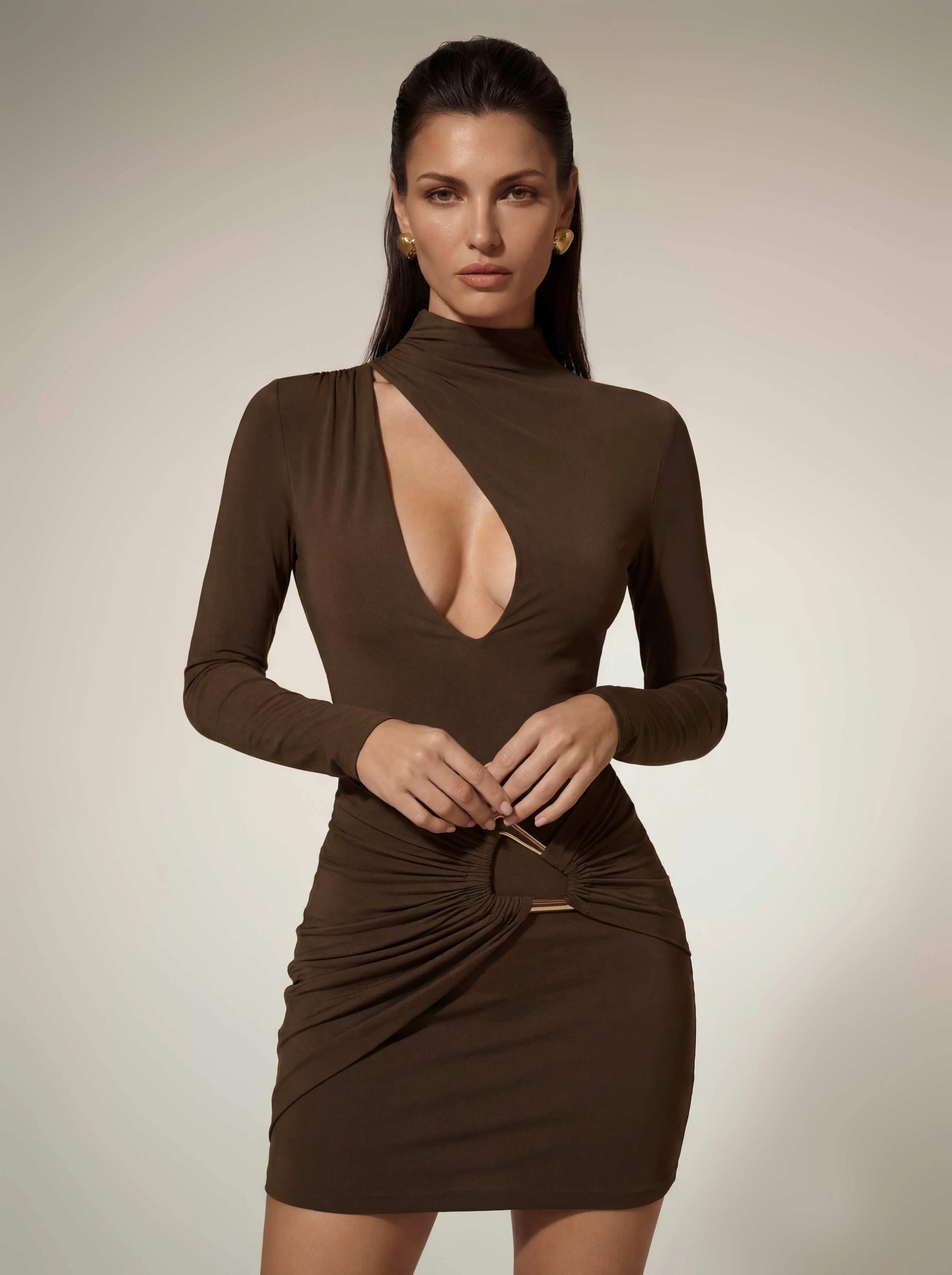 Wexira Cutout Ruched Mini Dress sold by Mew Mews product image thumbnail 3