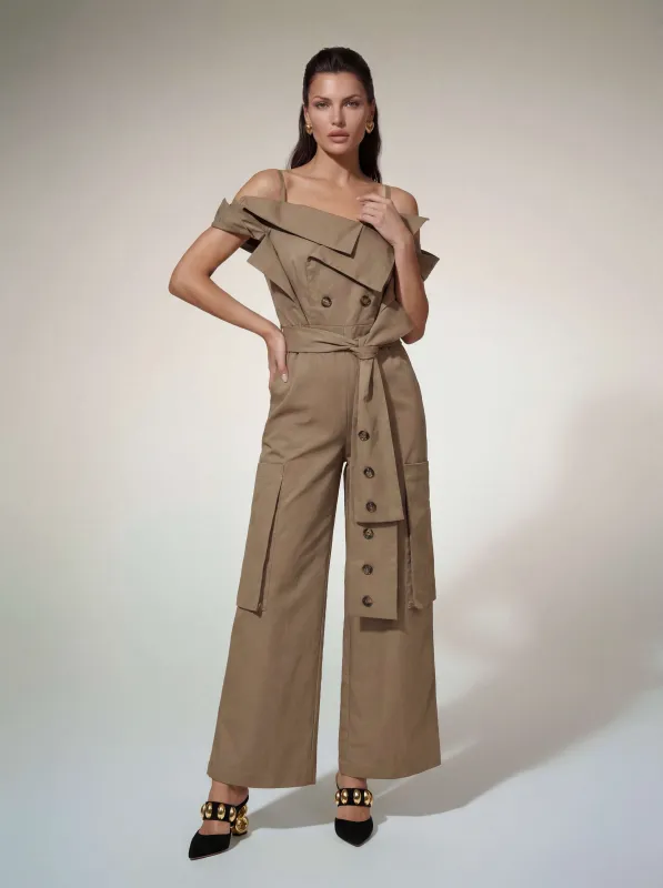 Antares Spaghetti Tie Up Jumpsuit sold by Mew Mews