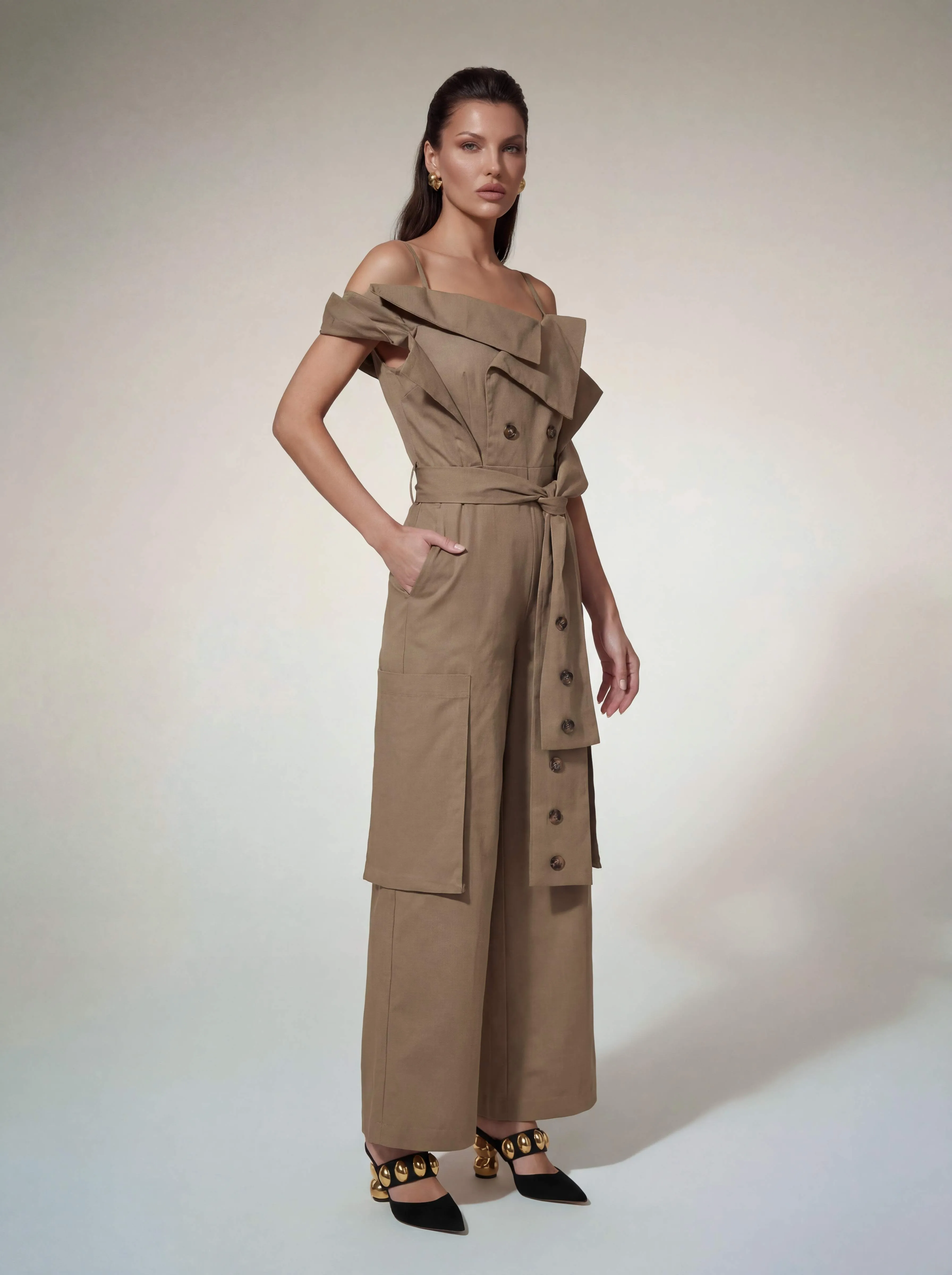 Antares Spaghetti Tie Up Jumpsuit sold by Mew Mews product image thumbnail 4