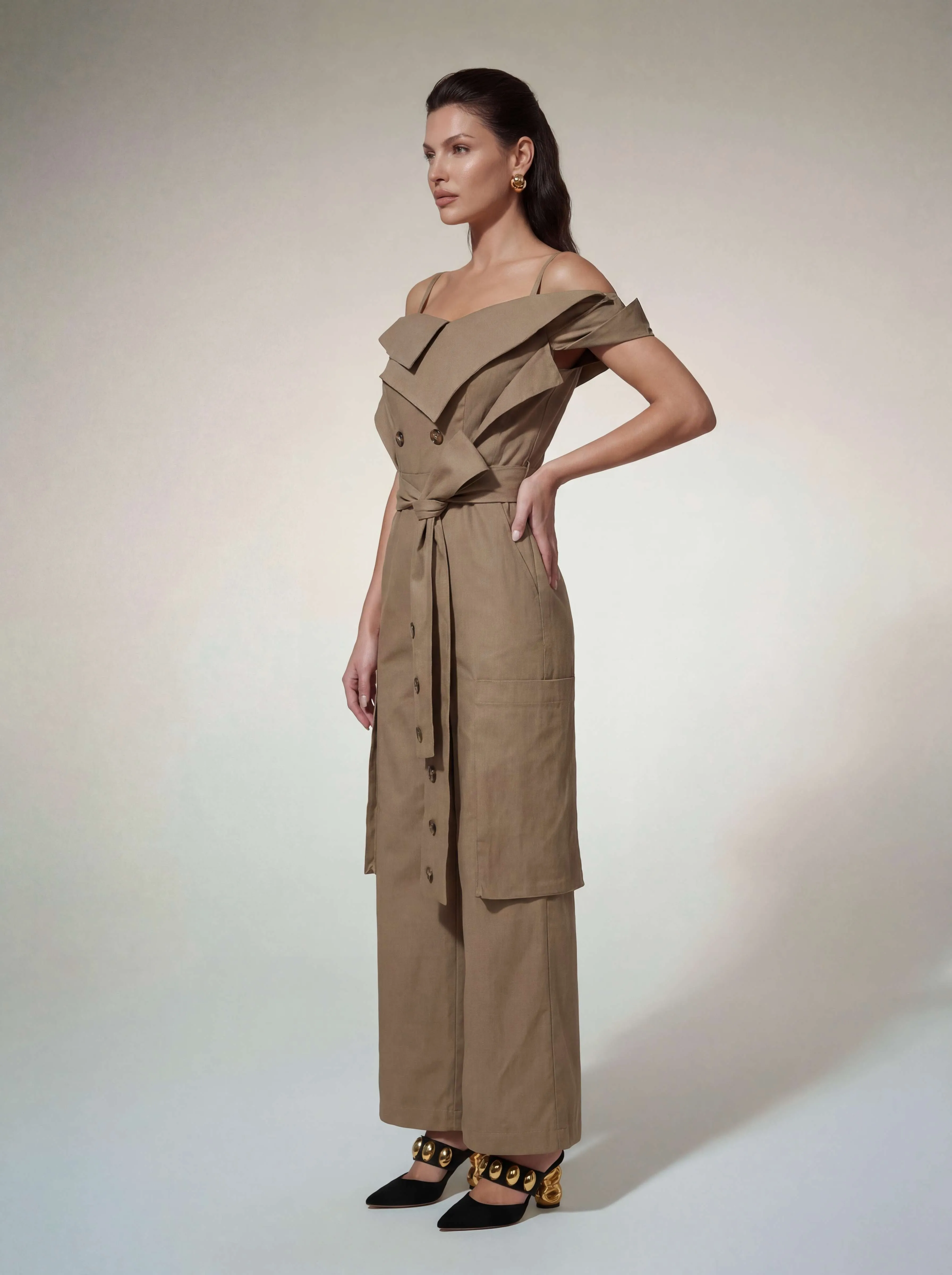 Antares Spaghetti Tie Up Jumpsuit sold by Mew Mews product image thumbnail 5