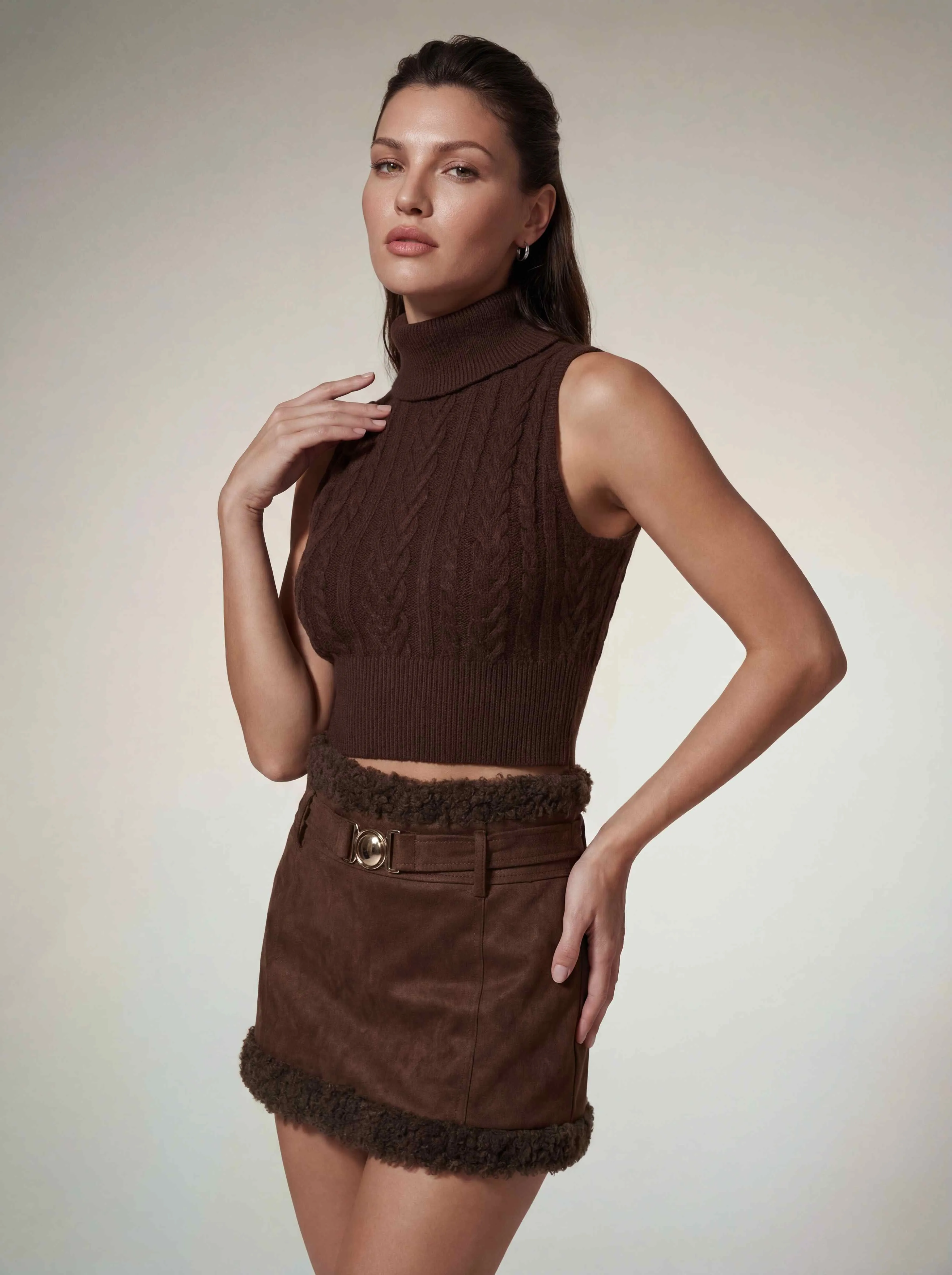 Moryxel Knit Lace Up Skirt Set sold by Mew Mews