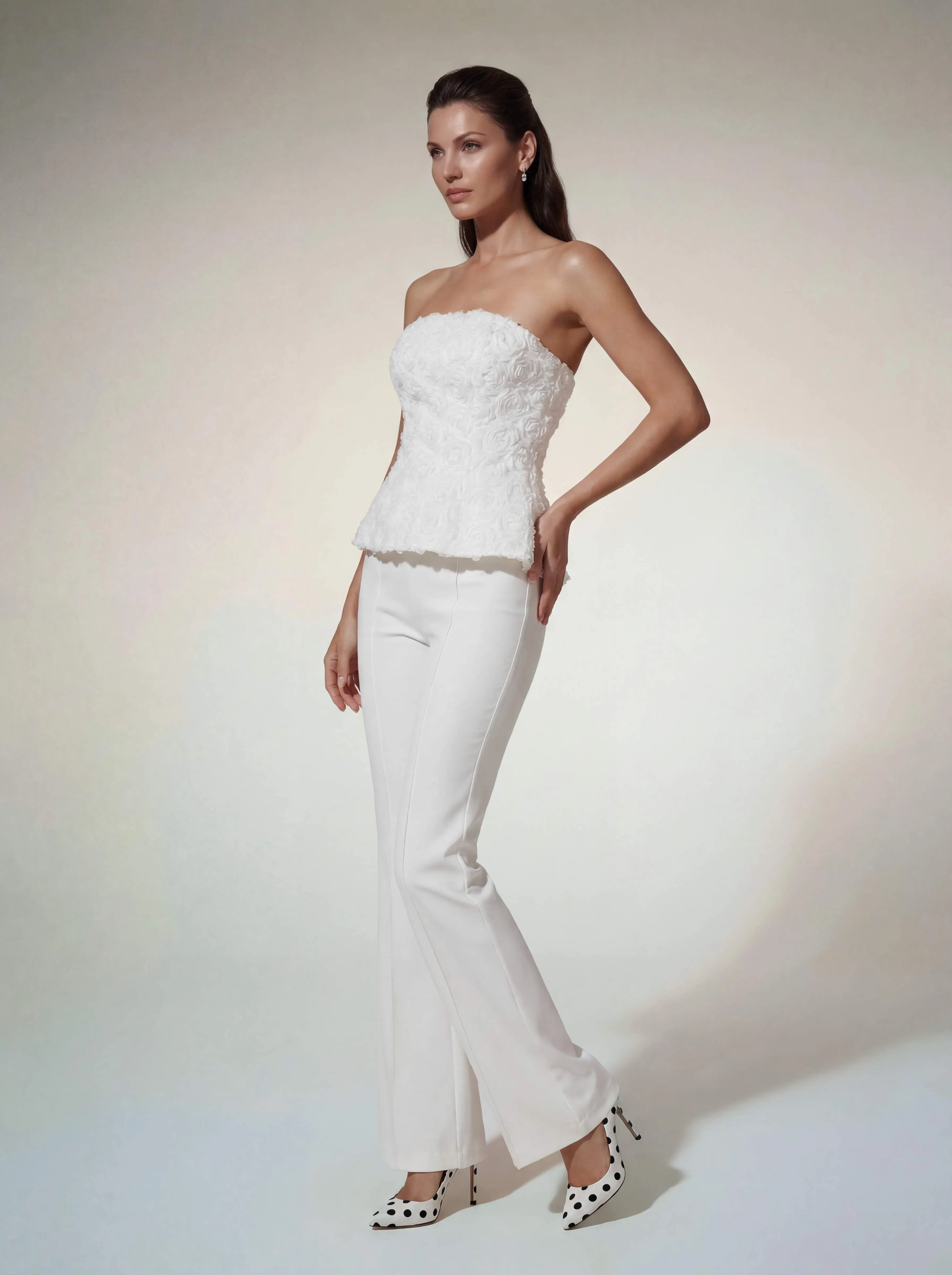 Glyxen Strapless Flower Flare Pants Set sold by Mew Mews product image thumbnail 5