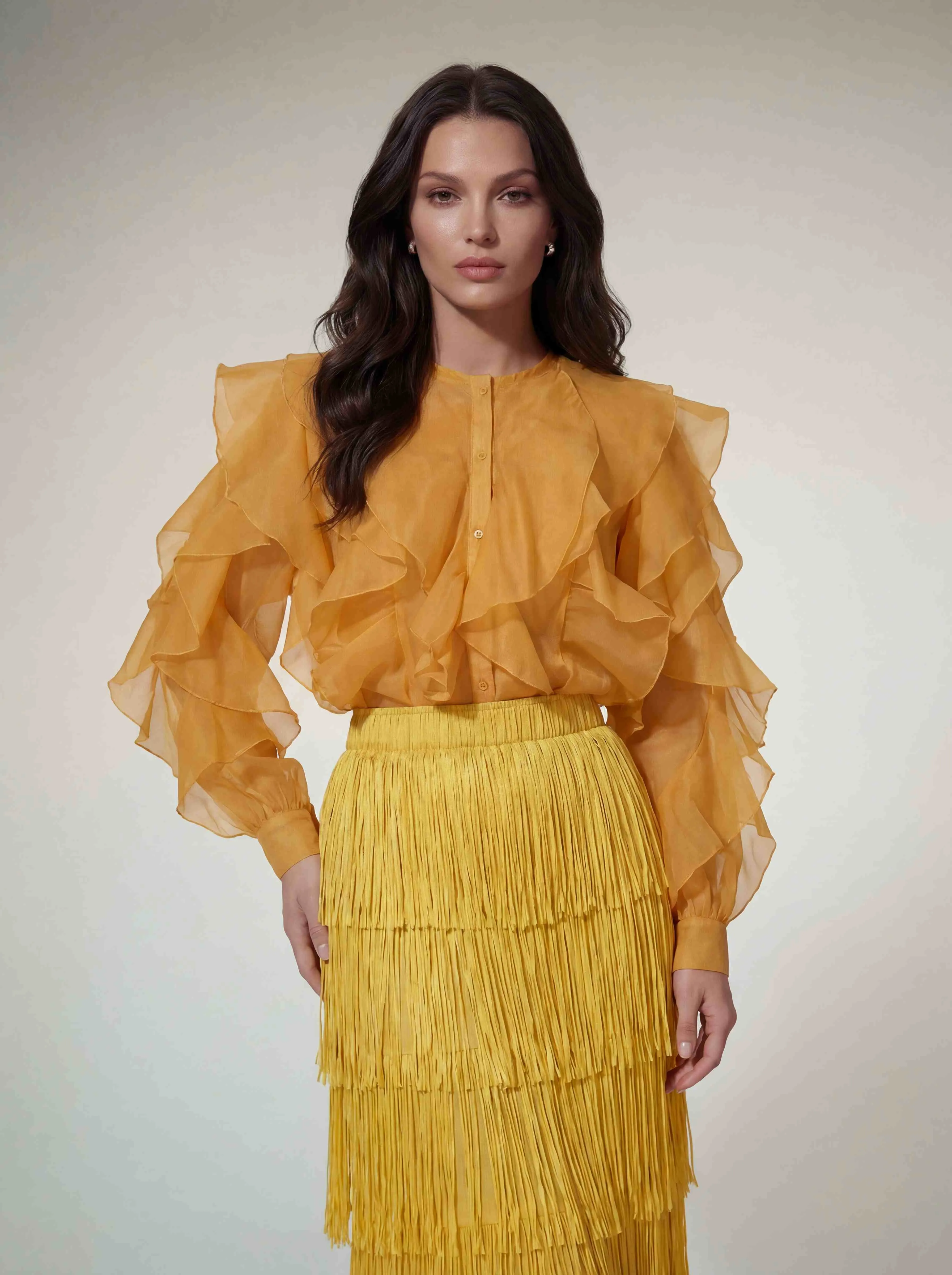 Doryxel Ruffle Fringe Skirt Set sold by Mew Mews product image thumbnail 3