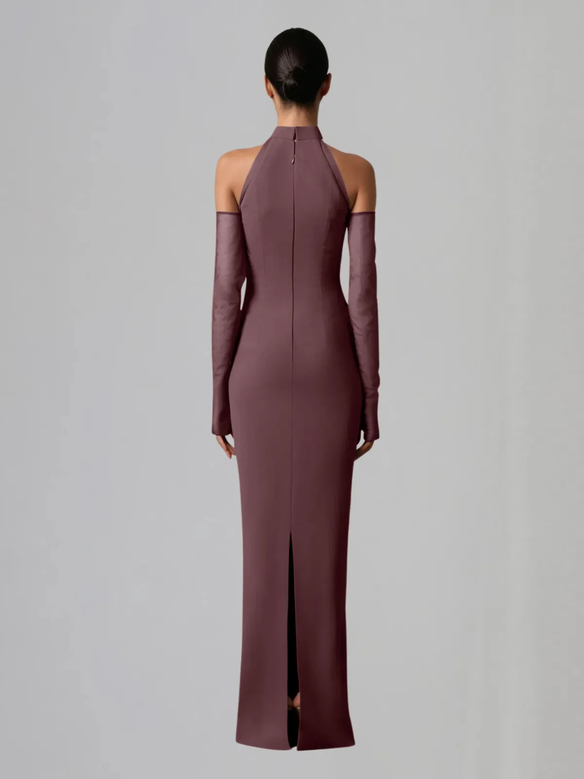 Qynvora Sleeveless Rhinestone Mesh Maxi Dress sold by Mew Mews product image thumbnail 2