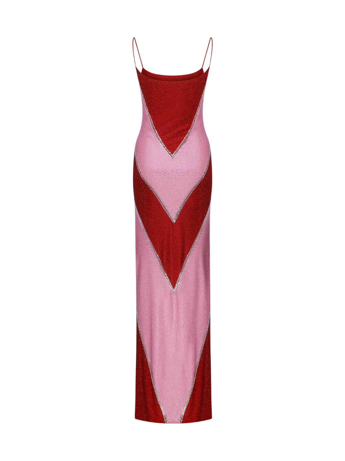 Velyqen Spaghetti Rhinestone Maxi Dress In Red sold by Mew Mews product image thumbnail 5