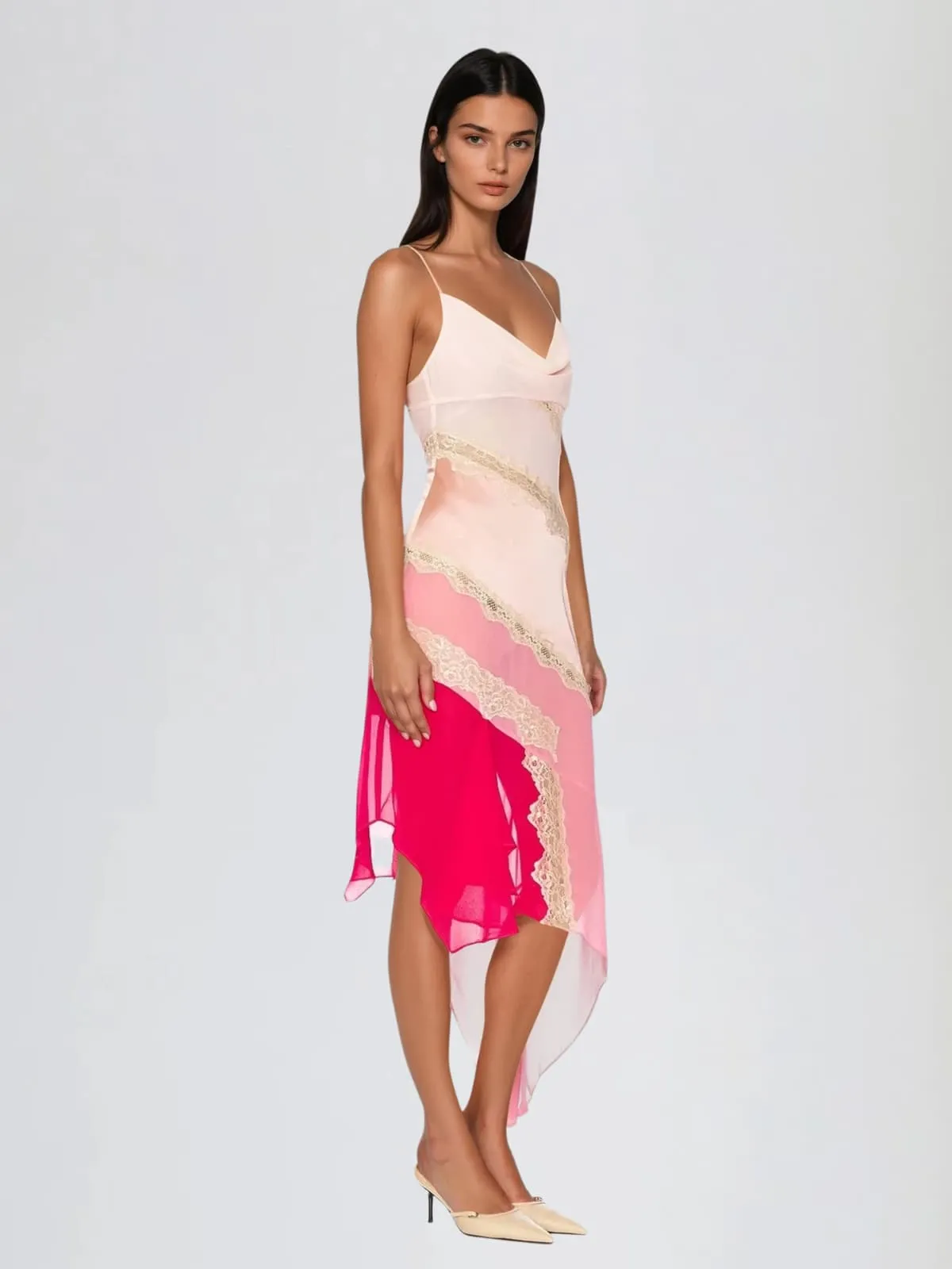 Ravqen Spaghetti Midi Dress sold by Mew Mews product image thumbnail 2