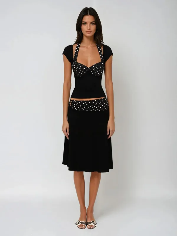 Loryxin Halterneck Dot Skirt Set sold by Mew Mews