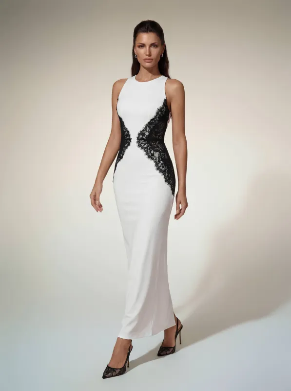 Belah Halterneck Lace Maxi Dress sold by Mew Mews