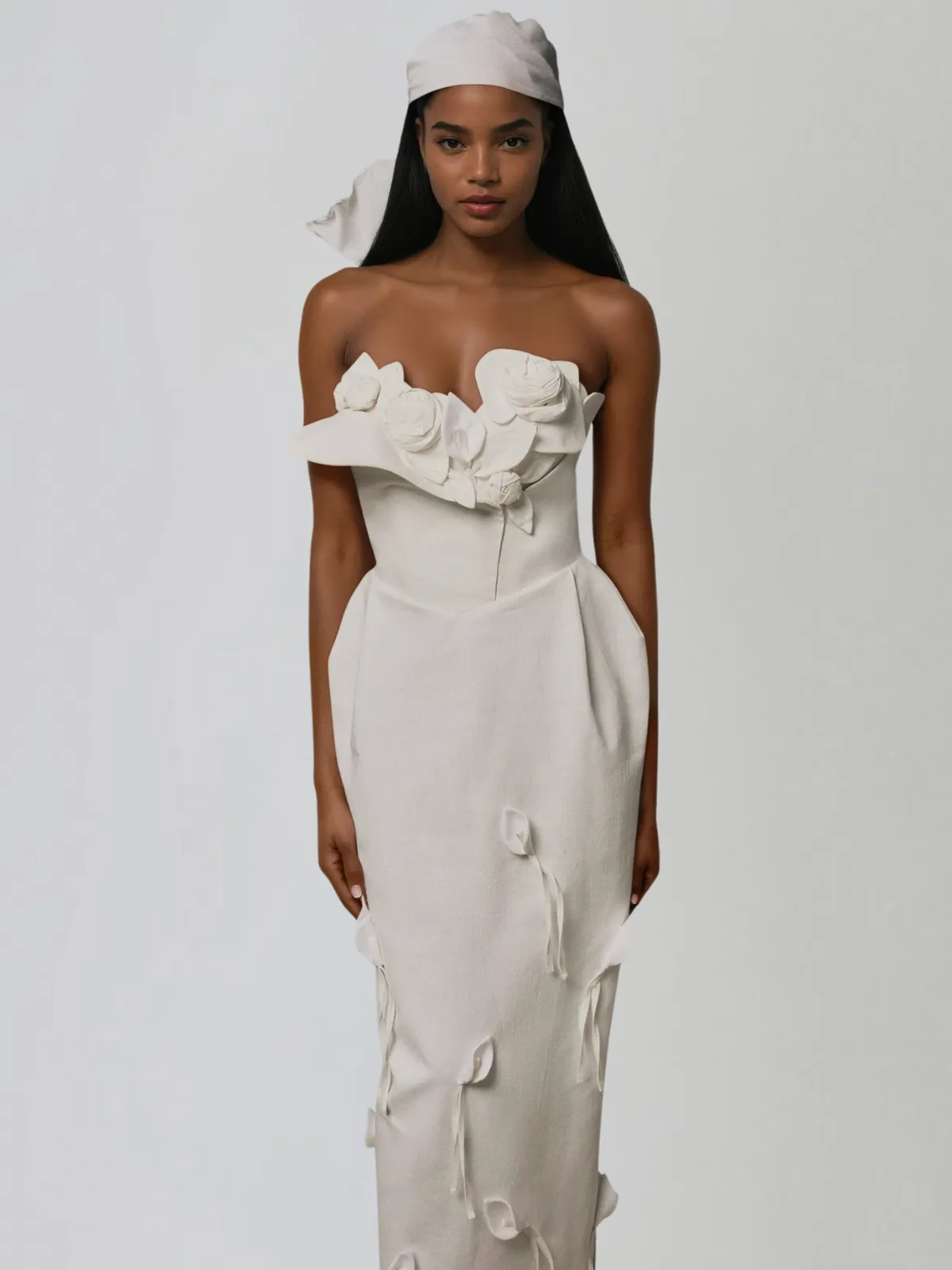 Bavelyx Strapless Flower Maxi Dress sold by Mew Mews product image thumbnail 2