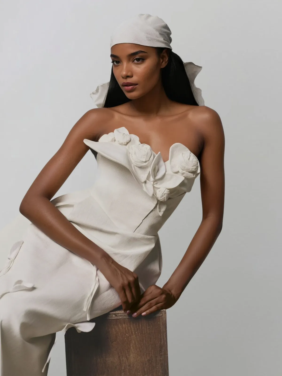 Bavelyx Strapless Flower Maxi Dress sold by Mew Mews product image thumbnail 3