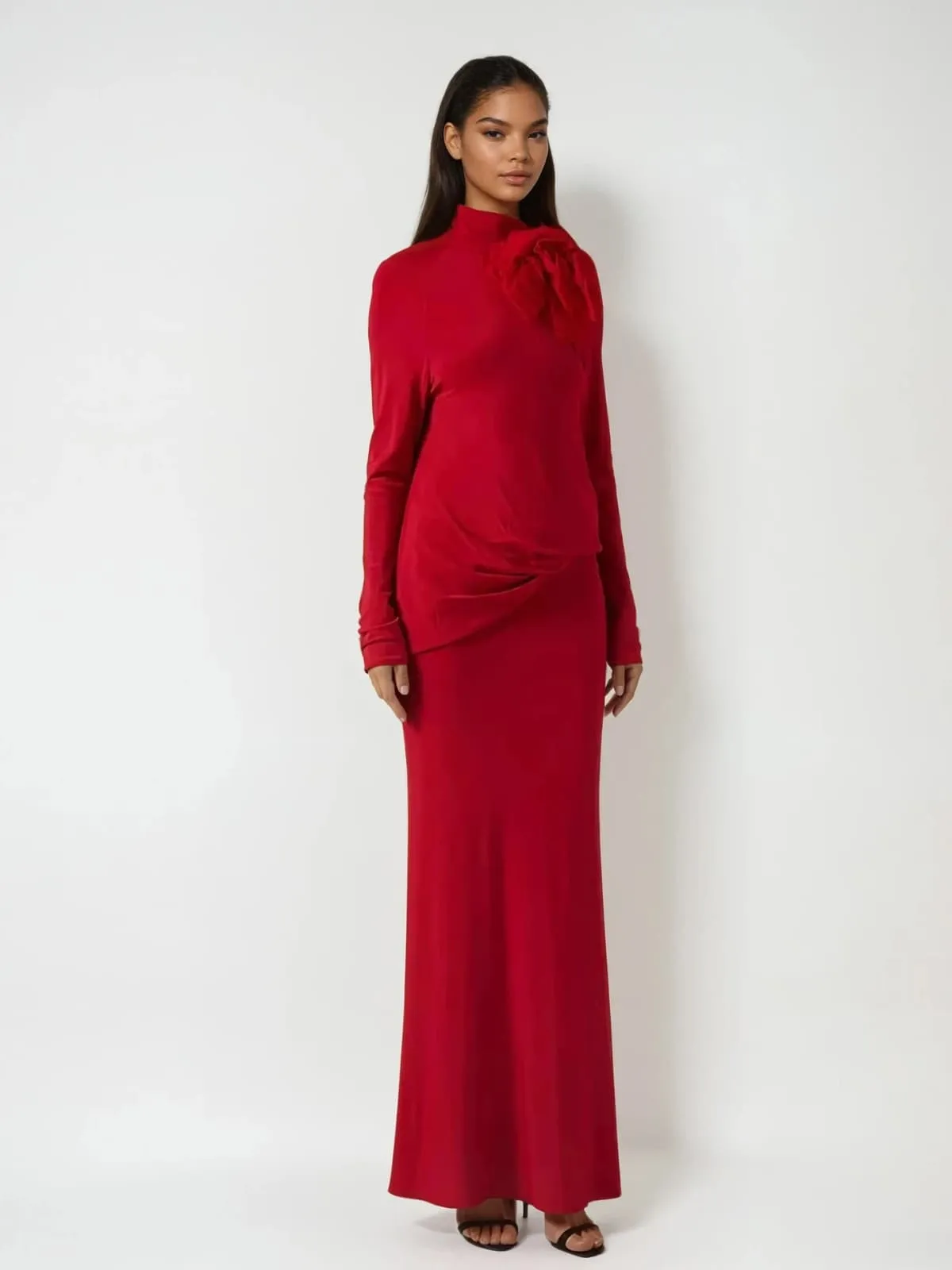 Gaxelyn Open Back Flower Maxi Dress sold by Mew Mews product image thumbnail 2