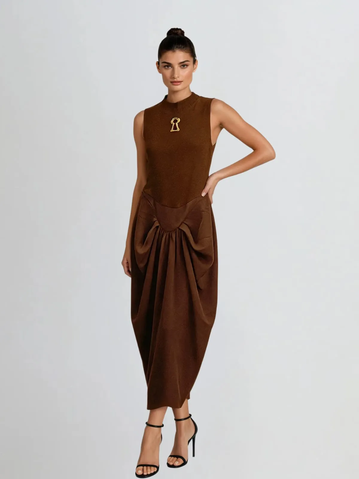 Vorylin Sleeveless Ruched Maxi Dress sold by Mew Mews product image thumbnail 2