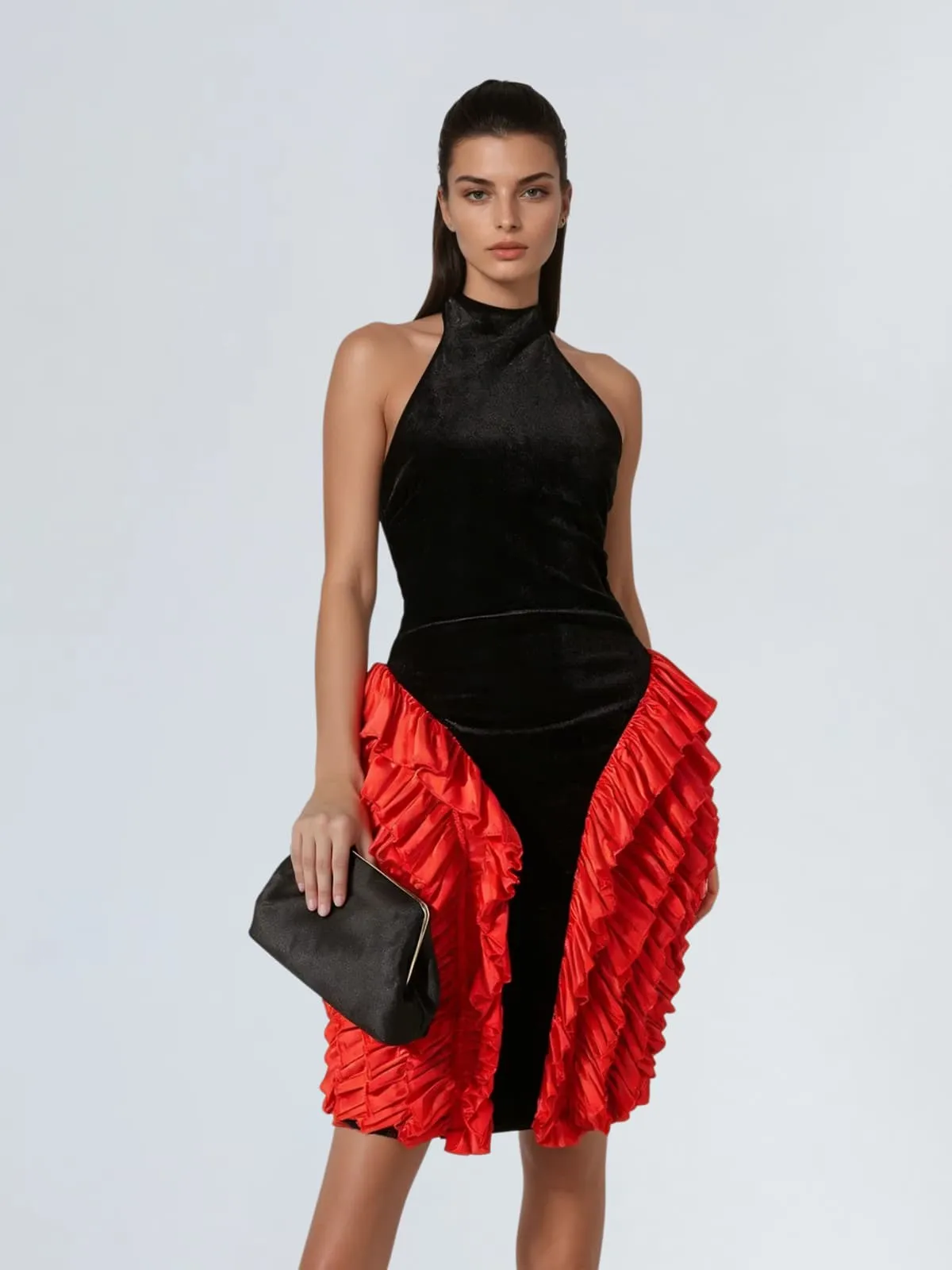 Xorylin Halterneck Ruched Mini Dress sold by Mew Mews