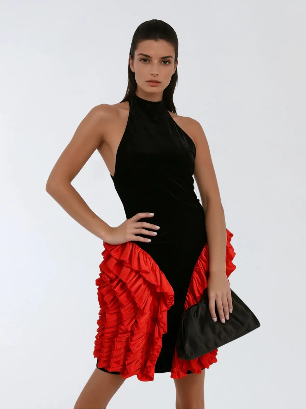 Xorylin Halterneck Ruched Mini Dress sold by Mew Mews product image thumbnail 2