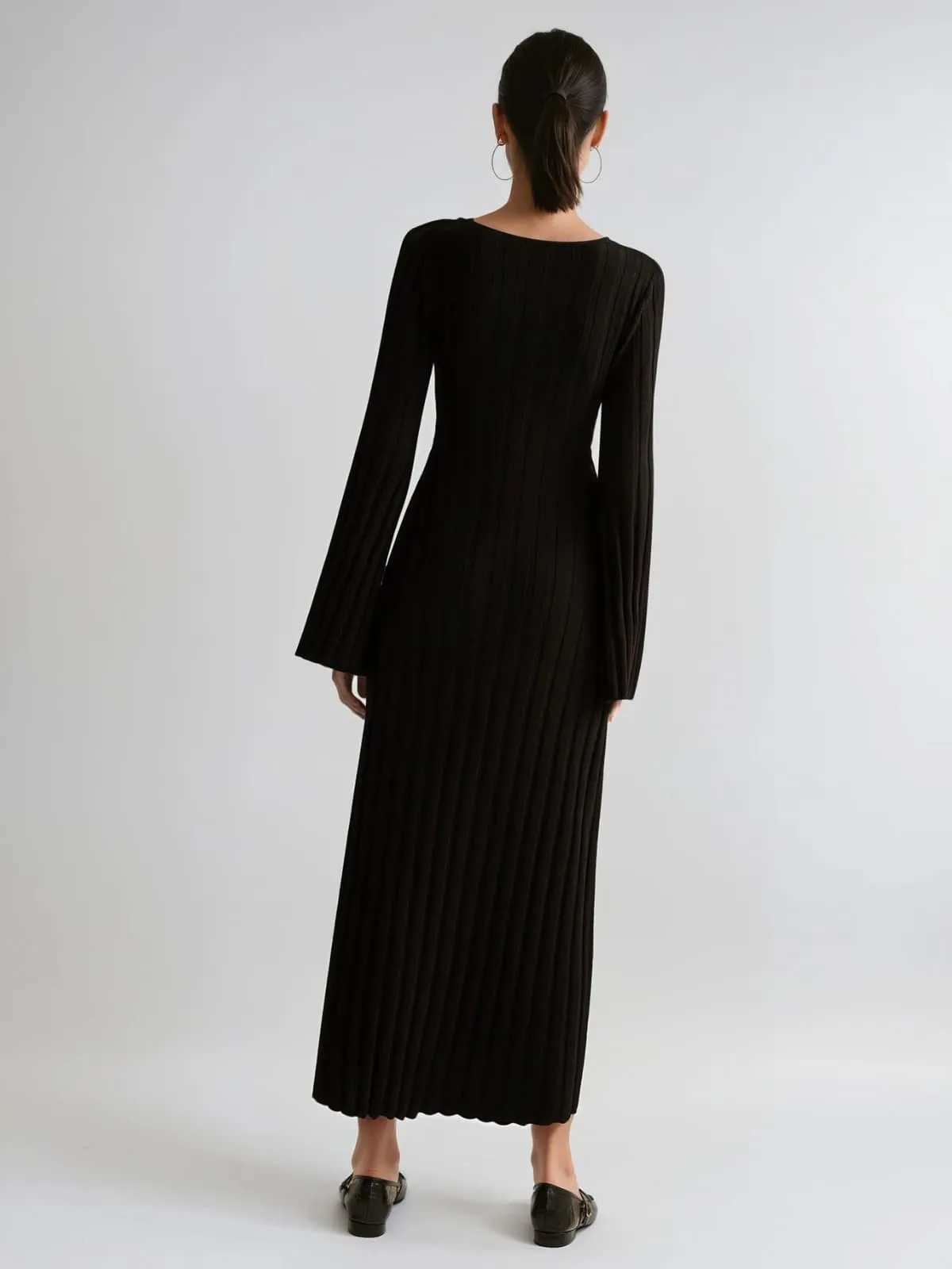 Mavora Bell Sleeve Knit Maxi Dress sold by Mew Mews product image thumbnail 4