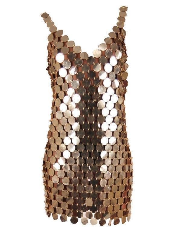 Irene Chainmail Mini Dress In Gold sold by Mew Mews product image thumbnail 8