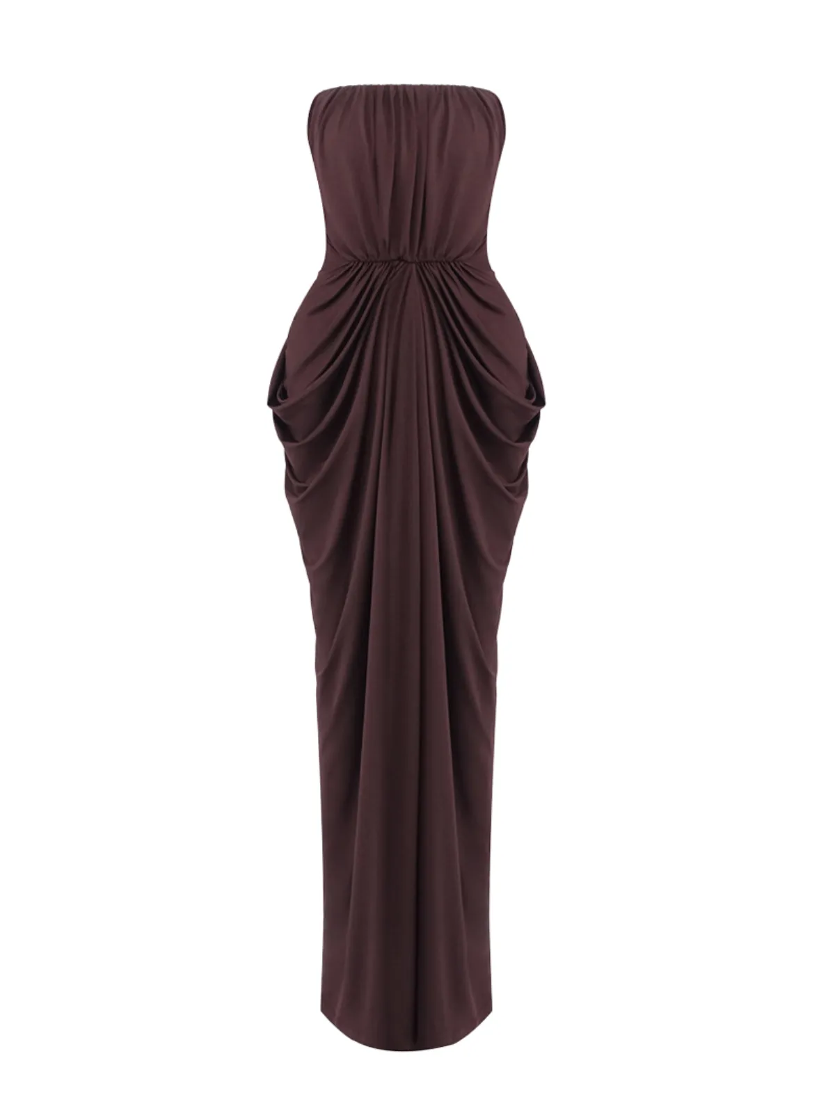 Exavory Strapless Ruched Maxi Dress sold by Mew Mews product image thumbnail 4