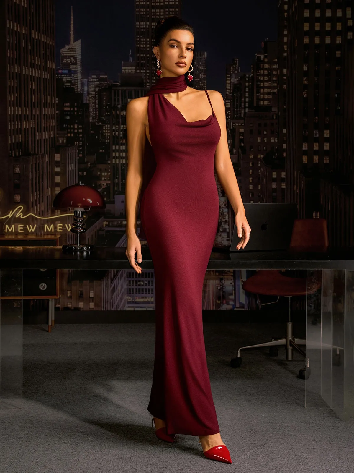 Wyrin Scarf Maxi Dress sold by Mew Mews product image thumbnail 2