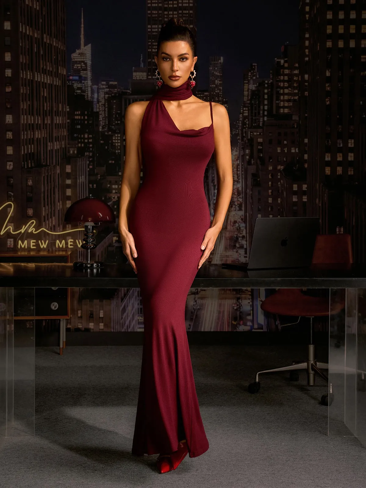 Wyrin Scarf Maxi Dress sold by Mew Mews product image thumbnail 3