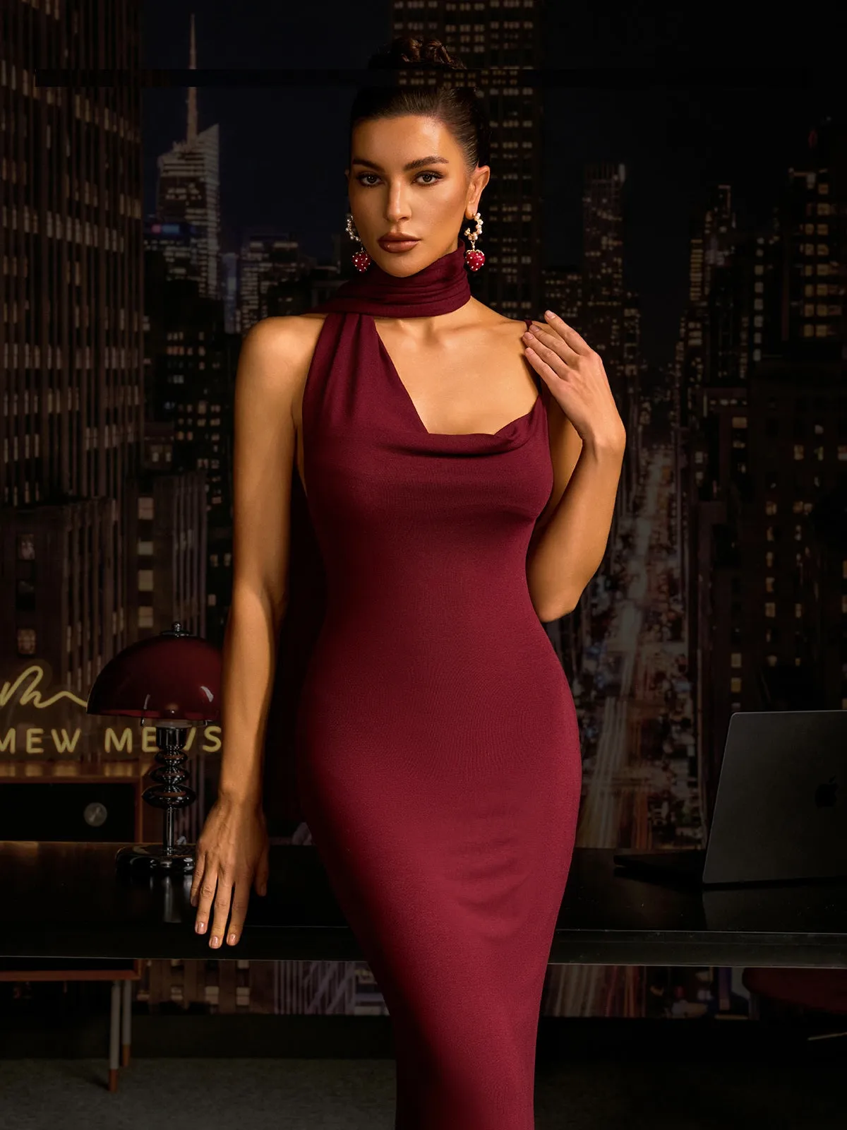 Wyrin Scarf Maxi Dress sold by Mew Mews product image thumbnail 5