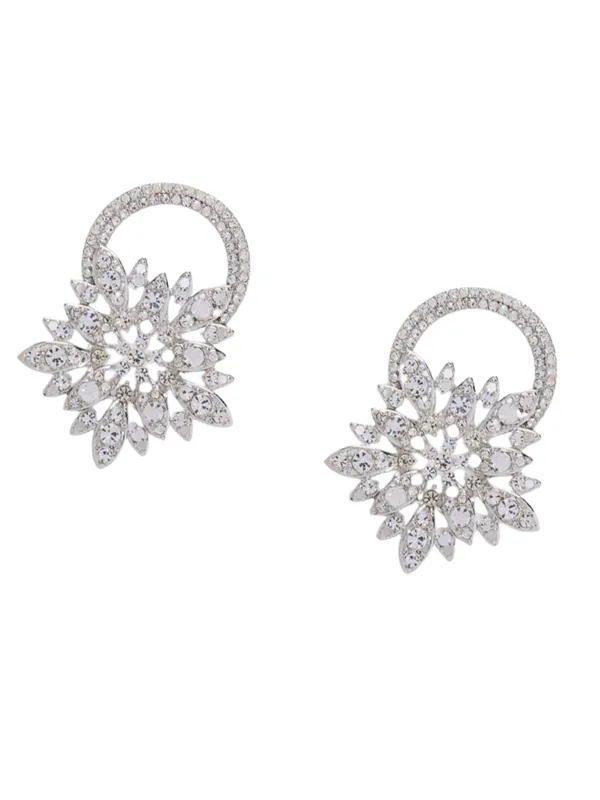 Lyzar Flower Crystal Earrings made by Mew Mews