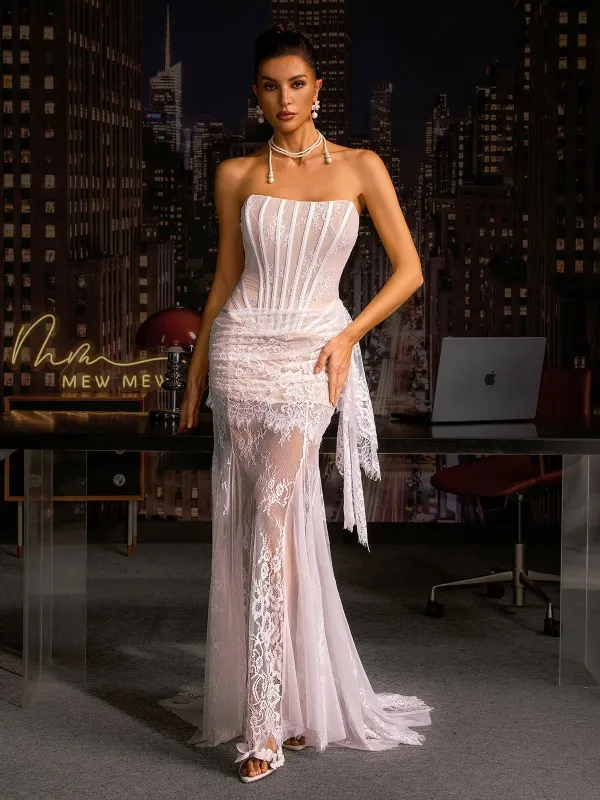 Yolita Strapless Lace Corset Dress Set sold by Mew Mews