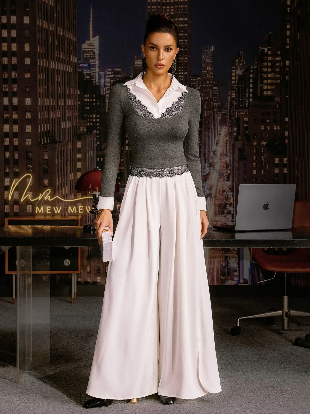 Anca Collar Lace Top sold by Mew Mews product image thumbnail 2