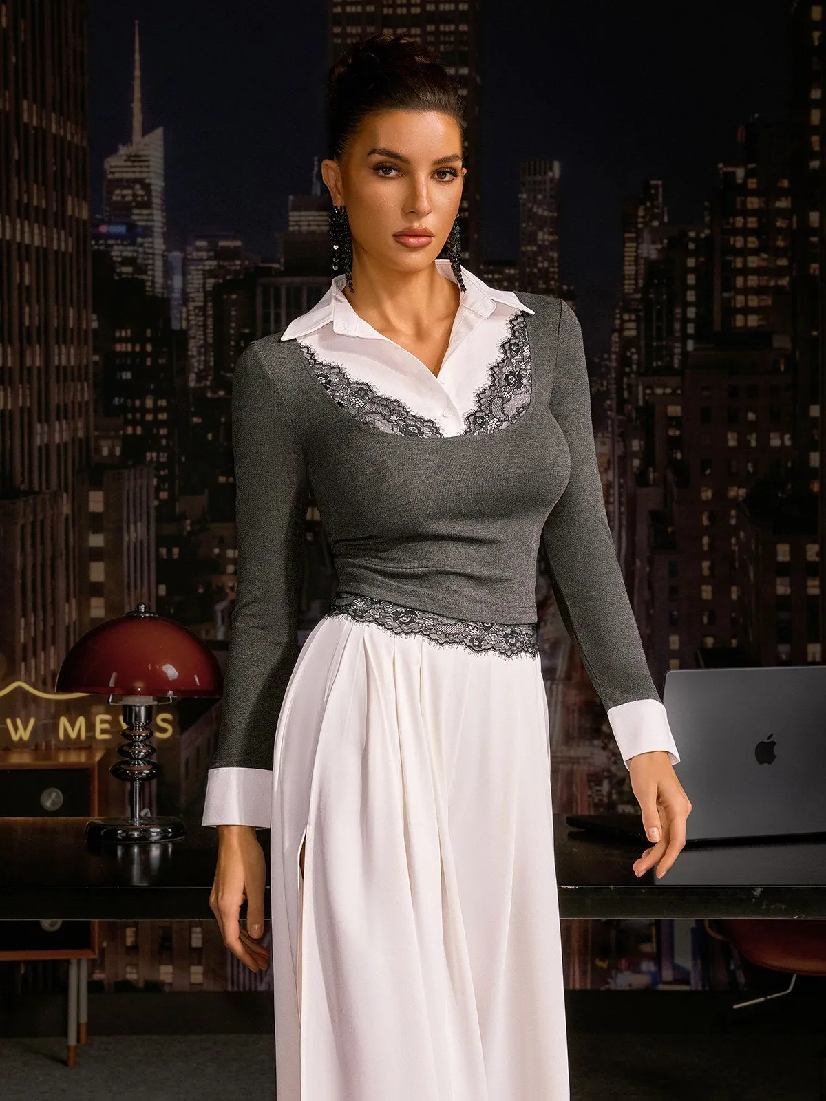 Anca Collar Lace Top sold by Mew Mews product image thumbnail 4