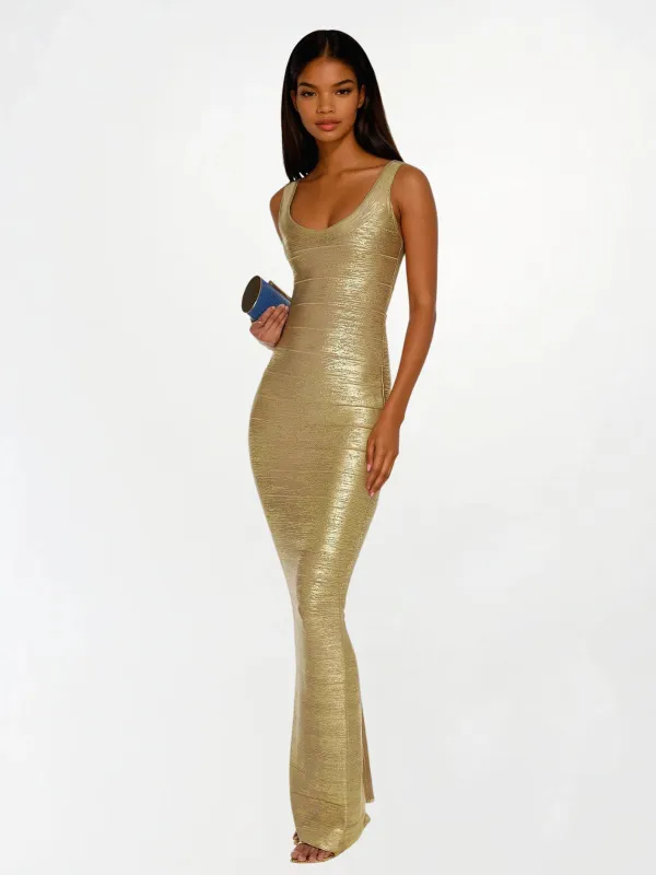 Ravixor U Neck Bandage Maxi Dress made by Mew Mews