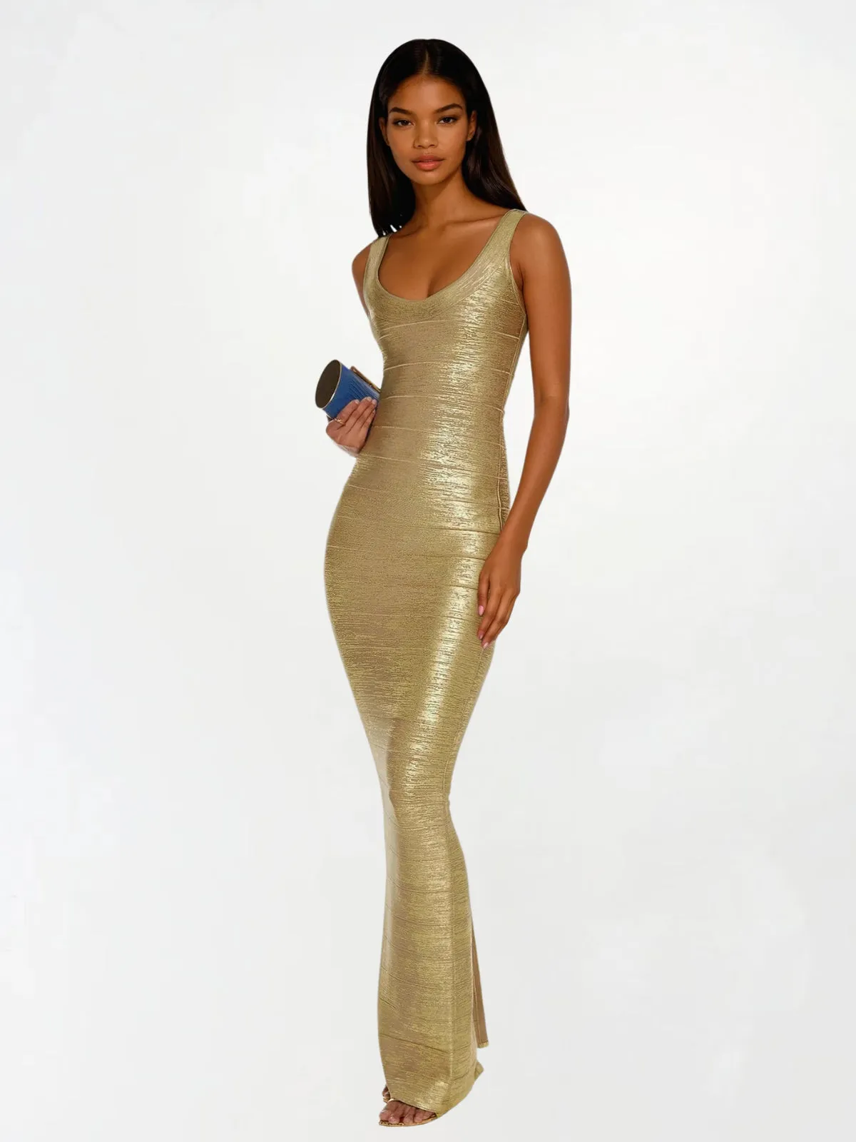 Ravixor U Neck Bandage Maxi Dress sold by Mew Mews