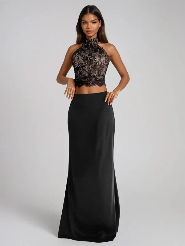 Ixonra Halterneck Lace Top made by Mew Mews