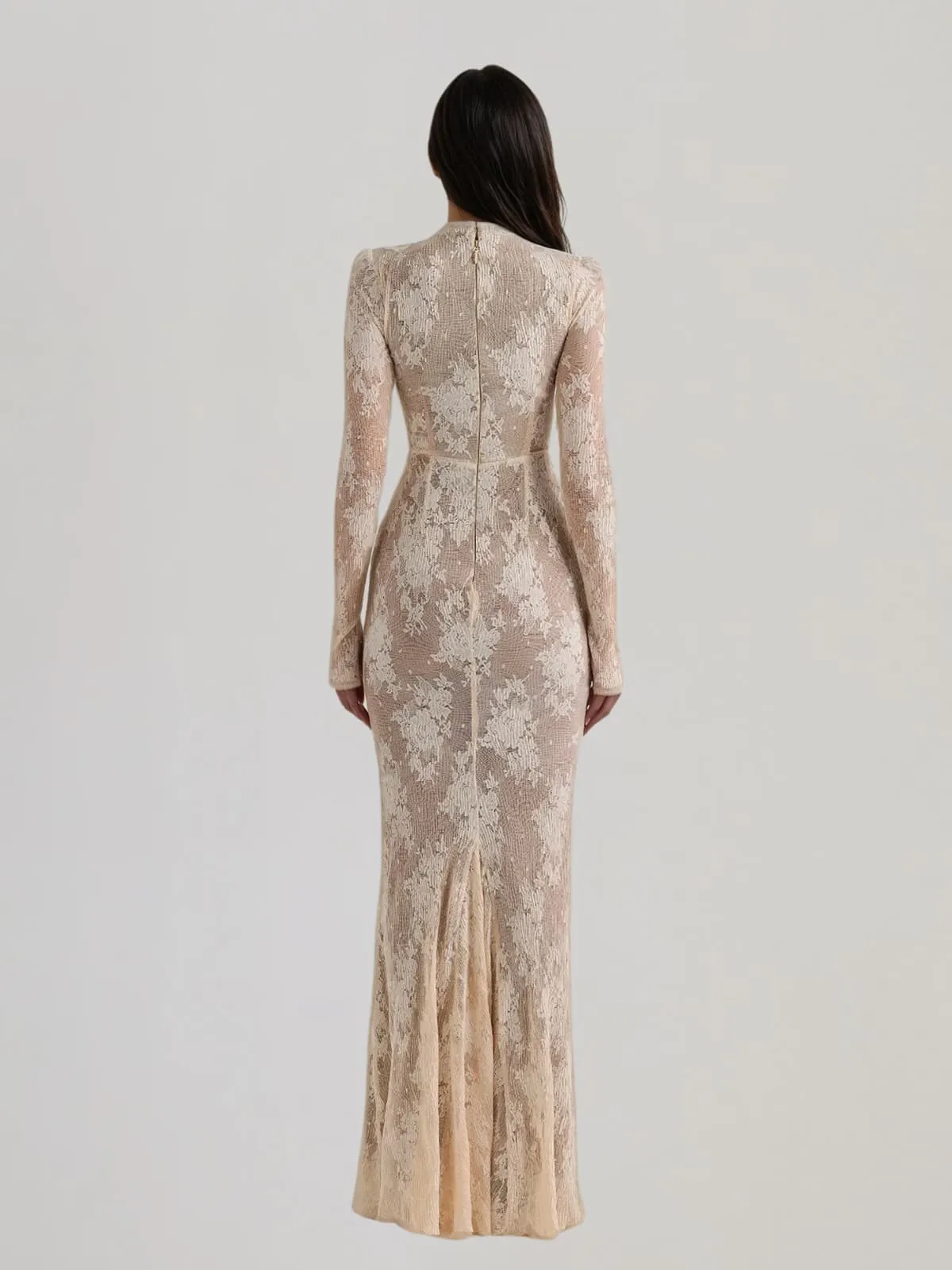 Dazorin Long Sleeve Lace Maxi dress sold by Mew Mews product image thumbnail 4