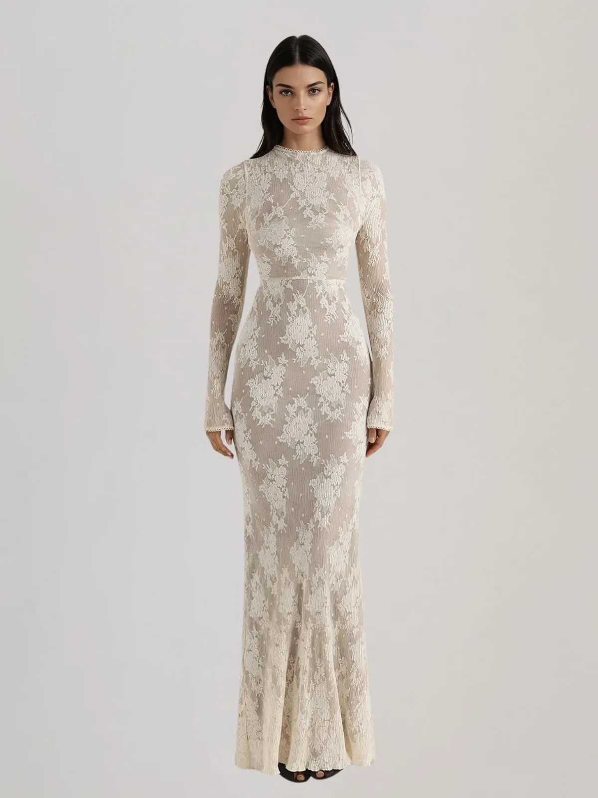 Dazorin Long Sleeve Lace Maxi dress sold by Mew Mews product image thumbnail 2