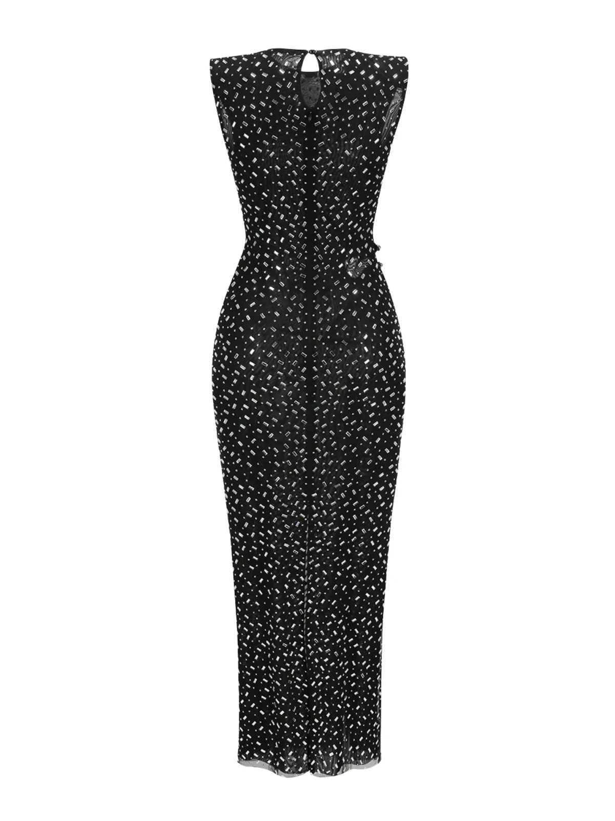 Loryxan Cutout Rhinestone Crystal Maxi Dress sold by Mew Mews product image thumbnail 2